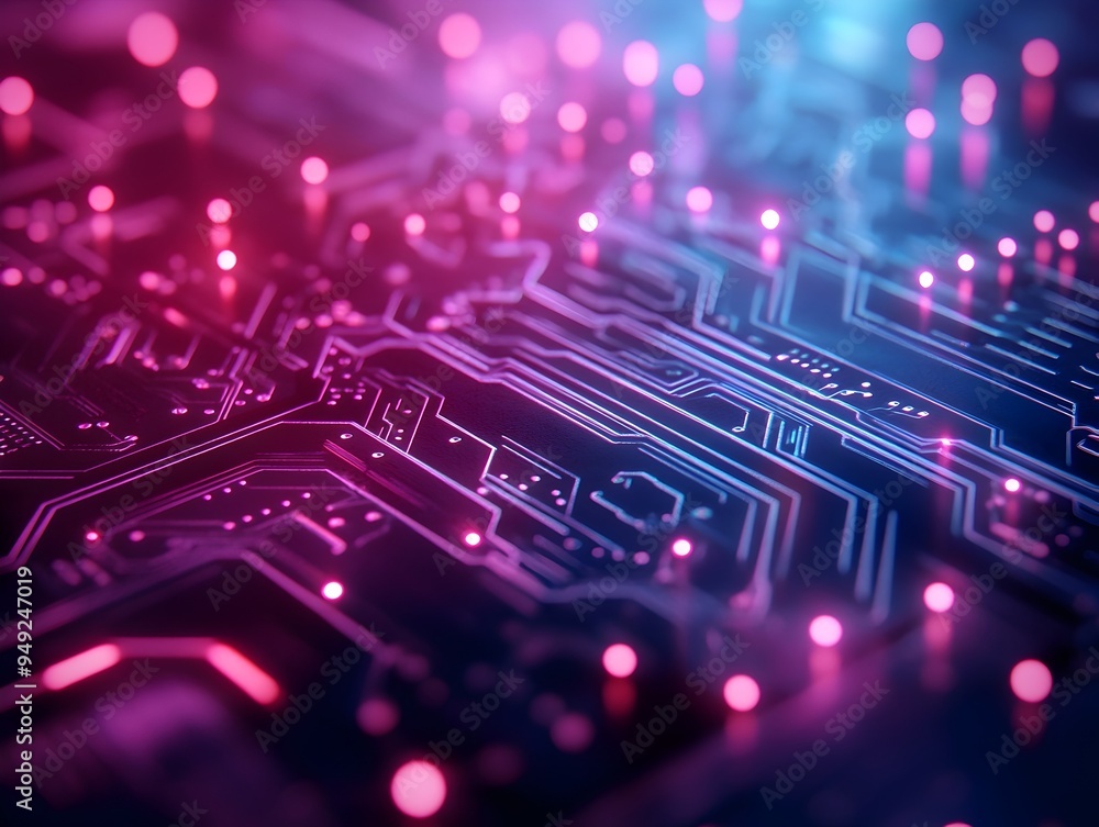 Poster captivating circuitry radiant energy geometric patterns and vibes