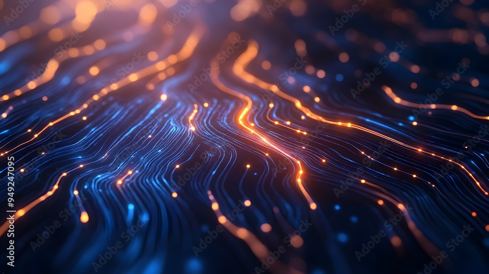 Aufkleber glowing circuit patterns symbolizing advanced technology and scientific innovation