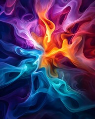 Obraz premium Captivating Fractal Patterns with Bioluminescent Lighting and Intricate Branching Structures in Vibrant Algorithmic Design