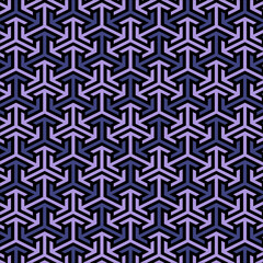 3d Abstract seamless tricolor arrows purple black and grey pattern vector. Geometric ethnic oriental pattern. Design for background, wallpaper, clothing, wrapping, fabric element and textile print . 