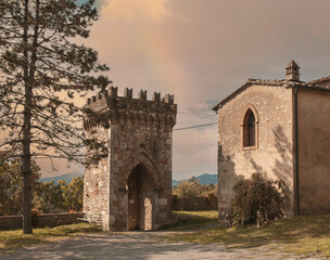 ruins of the castle, tuscany italy