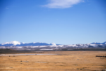 Snowy Mountains in the Distance