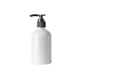 Blank cosmetic dispenser bottle isolated on white background