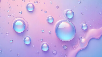 Ai_4K liquid texture background in pastel colors with  featuring bubbles. 
