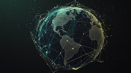 Fototapeta premium background Innovation network points Earth's surface wave background Abstract digital wave background information technology background The background is the background. gradient wave digital wave ban