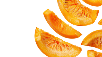 Pumpkin slice isolated on white background