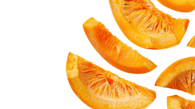 Pumpkin slice isolated on white background