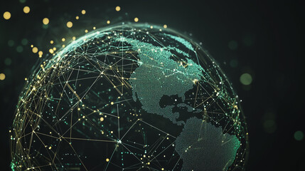 Fototapeta premium background Innovation network points Earth's surface wave background Abstract digital wave background information technology background The background is the background. gradient wave digital wave ban