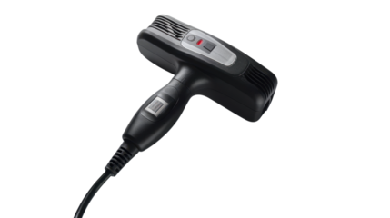 Laser scanner reader for barcode isolated on white background