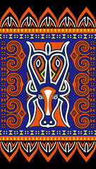 Toraja background illustration, traditional pattern of Tana Toraja, Sulawesi, Toraja Buffalo wallpaper