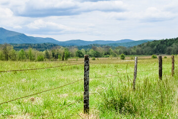 fence in the mountains