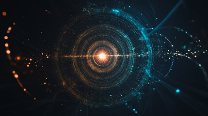 Fototapeta premium background Innovation network points Earth's surface wave background Abstract digital wave background information technology background The background is the background. gradient wave digital wave ban