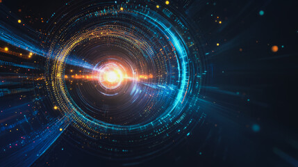 Fototapeta premium background Innovation network points Earth's surface wave background Abstract digital wave background information technology background The background is the background. gradient wave digital wave ban