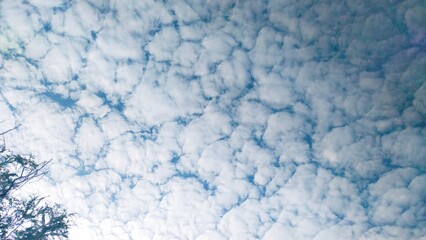Beautiful blue sky and clouds in the morning