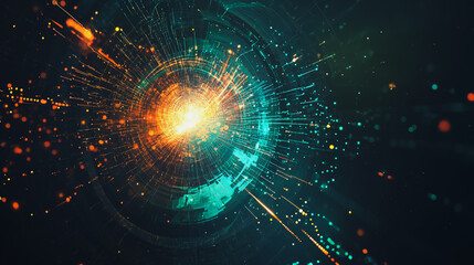 Fototapeta premium background Innovation network points Earth's surface wave background Abstract digital wave background information technology background The background is the background. gradient wave digital wave ban