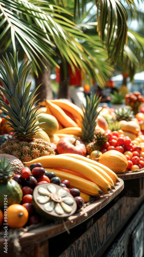 Poster Tropical Fruit Display