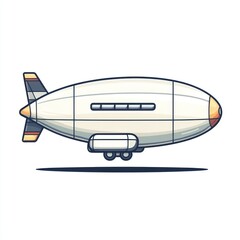 Obraz premium Cartoon Illustration of a Blimp