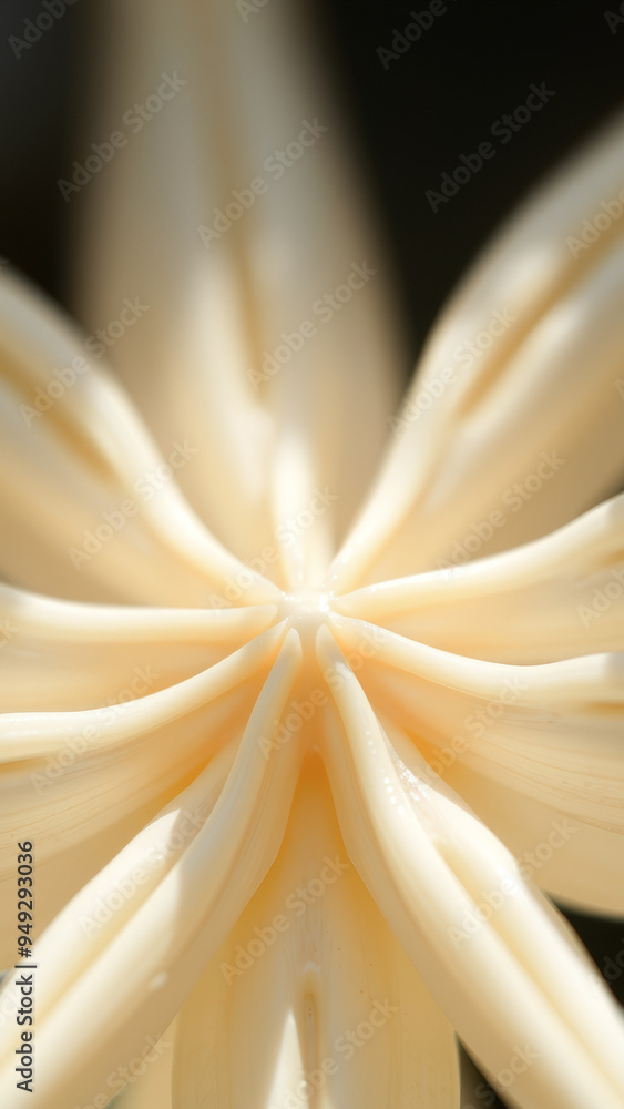 Wall mural Abstract Close-Up of a Creamy White Flower