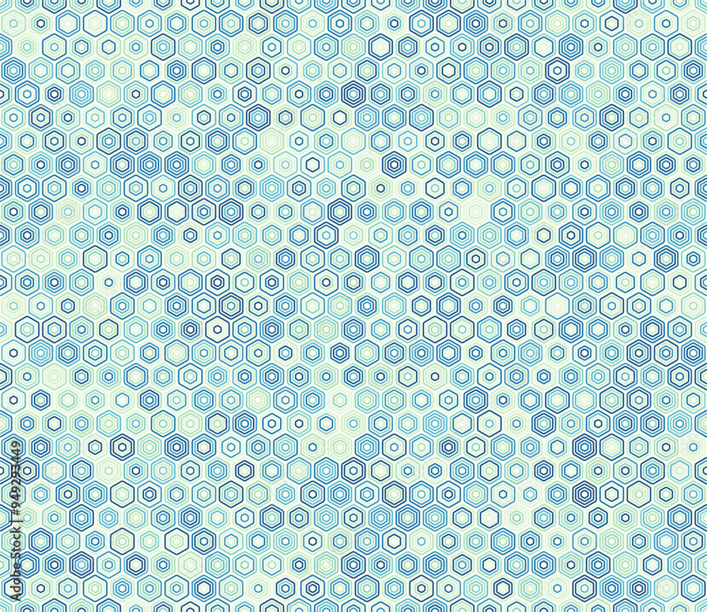 Poster abstract template background featuring bold stacked rounded hexagons in a mosaic pattern. the design