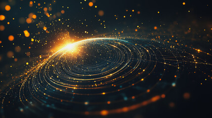 abstract network points, dot, earth's surface, digital background Innovation network points Earth's surface wave background Abstract digital wave background information technology background The backg
