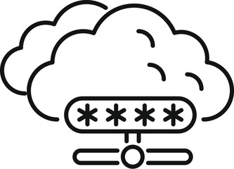 Secure network infrastructure is being visualized with a cloud symbol, representing data storage and processing