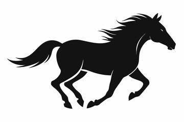 Horse Silhouette Svg, Horse Running vector