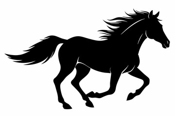Horse Silhouette Svg, Horse Running vector