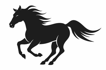 Horse Silhouette Svg, Horse Running vector