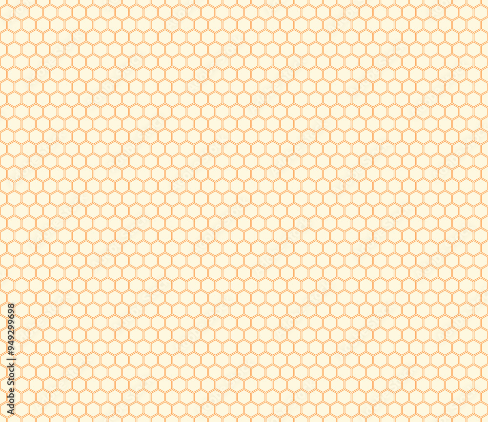 Poster mosaic hexagon shapes background. vivid orange color on matching background. hexagon mosaic pattern.
