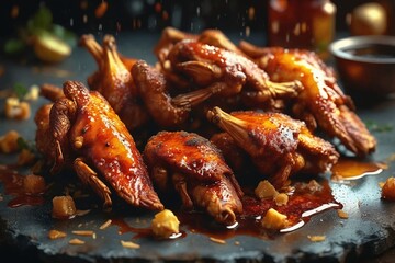 Grilled Chicken Wings with Pineapple Glaze