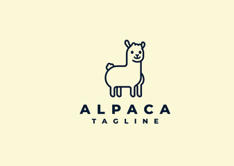 Vector illustration of Alpaca Logo Design