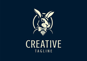 Vector illustration of Rabbit Logo Design