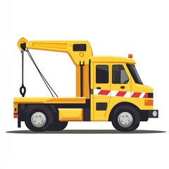 Naklejka premium Yellow Crane Truck Illustration