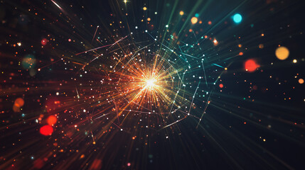 Obraz premium background Innovation network points Earth's surface wave background Abstract digital wave background information technology background The background is the background. gradient wave digital wave ban