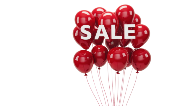 Sign " SALE" banner text isolated on white background