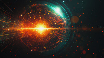 Obraz premium background Innovation network points Earth's surface wave background Abstract digital wave background information technology background The background is the background. gradient wave digital wave ban