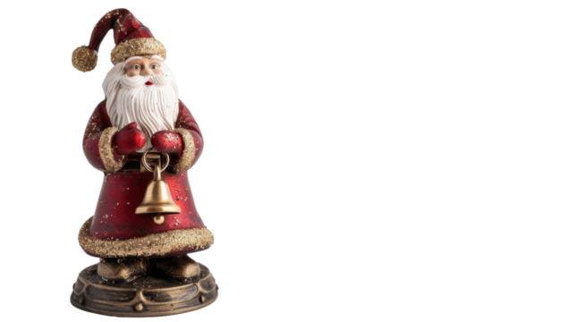 Santa claus figurine gnome elf isolated on white background
