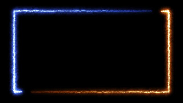 Neon rectangle shape line animation. Blue and pink neon rectangle frame. Neon rectangle border.
Abstract glowing neon Blue rectangle loading on black background, animated rectangle neon frame. 