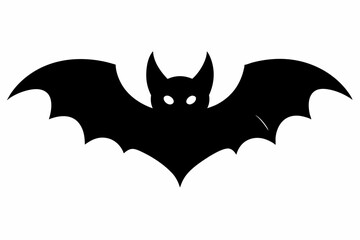 
Halloween bat. Black silhouette Halloween bat vector illustration, silhouette of halloween bats
