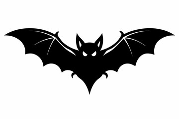 
Halloween bat. Black silhouette Halloween bat vector illustration, silhouette of halloween bats
