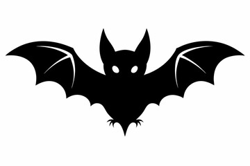 
Halloween bat. Black silhouette Halloween bat vector illustration, silhouette of halloween bats
