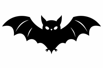 
Halloween bat. Black silhouette Halloween bat vector illustration, silhouette of halloween bats
