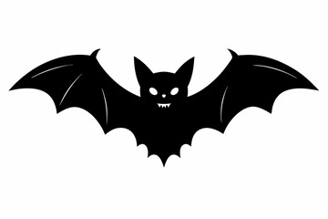 
Halloween bat. Black silhouette Halloween bat vector illustration, silhouette of halloween bats
