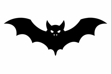 
Halloween bat. Black silhouette Halloween bat vector illustration, silhouette of halloween bats
