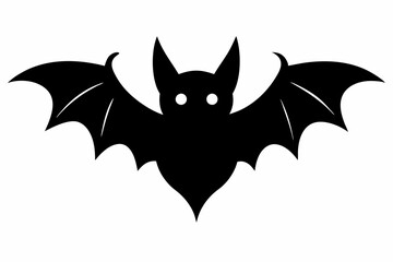 
Halloween bat. Black silhouette Halloween bat vector illustration, silhouette of halloween bats
