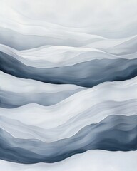 Obraz premium Abstract blue and white waves create a calming and serene design. Flat texture