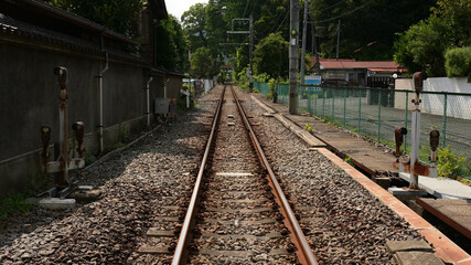 Naklejka premium 単線 ローカル線