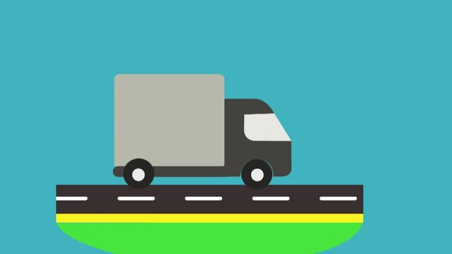 Delivery Car video animation template simple, suitable for your brand, company, videos, and etc