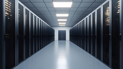 Modern Server Room - Data Center Technology and Infrastructure