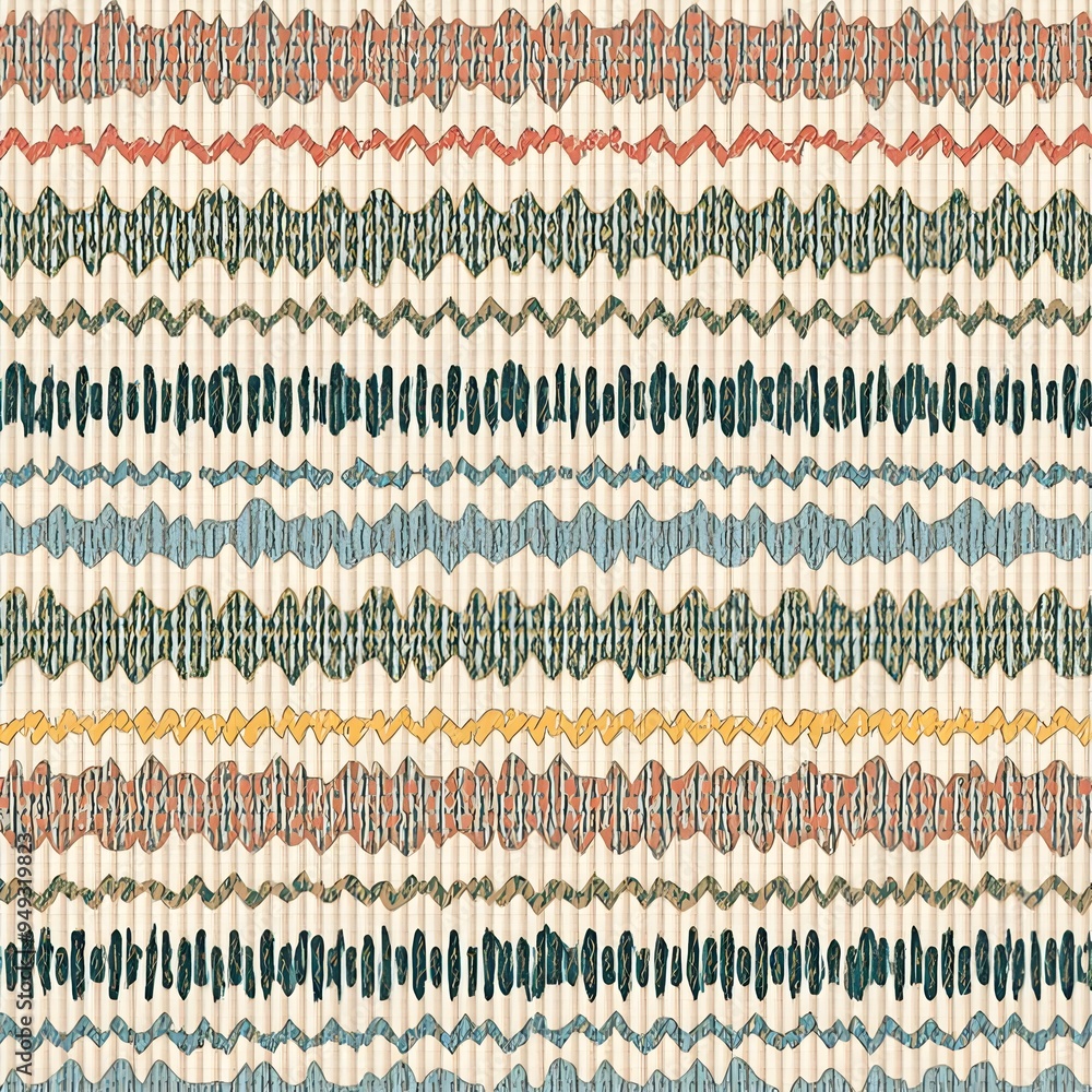 Poster seamless knitted pattern with snowflakes. generative ai